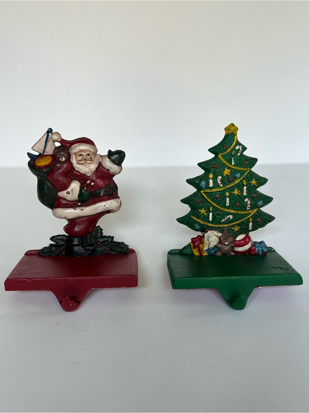 Midwest of Cannon Falls Vintage Santa and Christmas Tree Stocking Holders